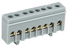 Шина изолированная IEK L "фаза" ШНИ-6х9-8-К-Ср 8 групп серый картинка 